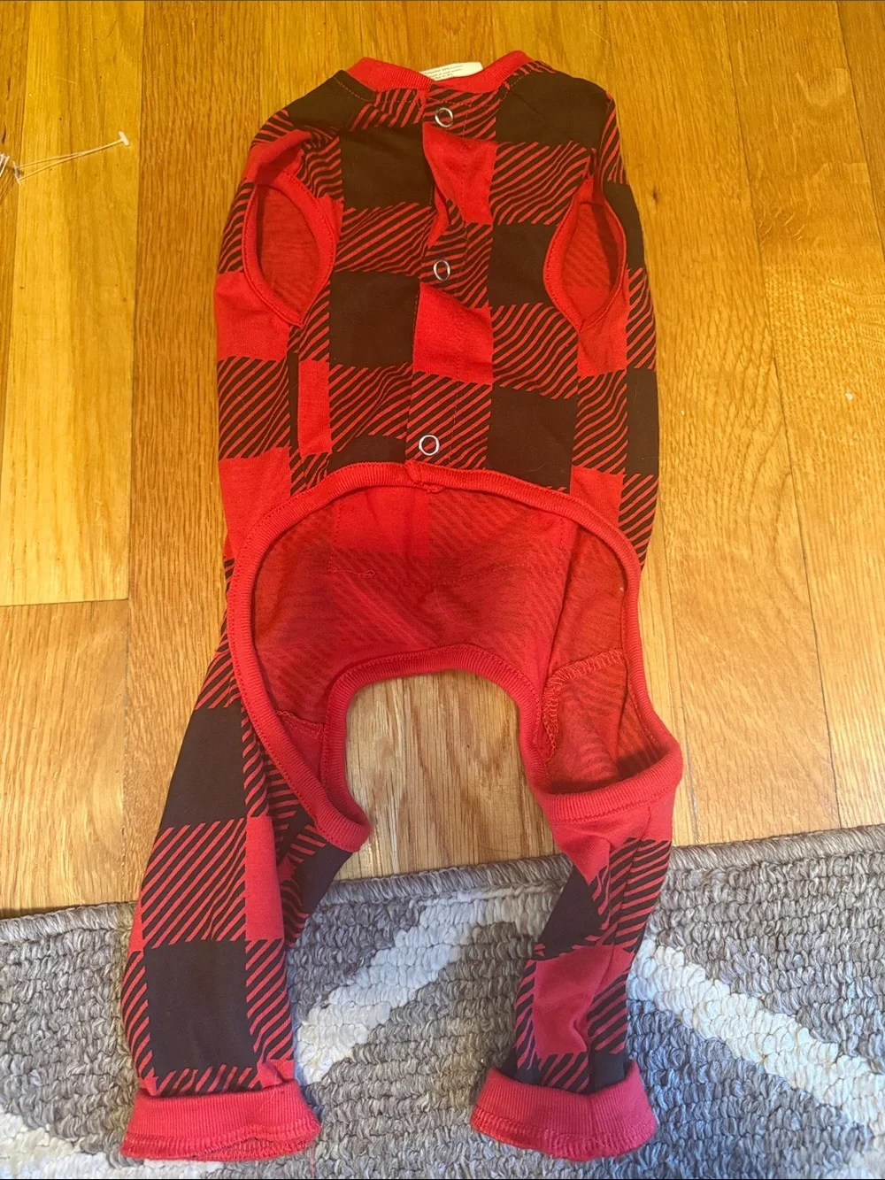 Top Paw Red and Black Buffalo Plaid Dog Pajamas
